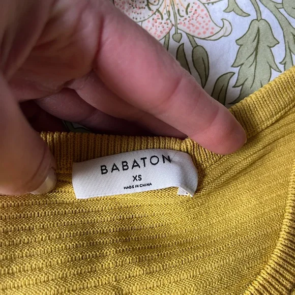Babaton Yellow Ribbed Knit Tank - Picture 4 of 7